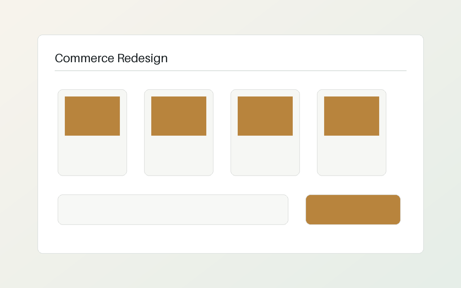 Commerce redesign interface preview