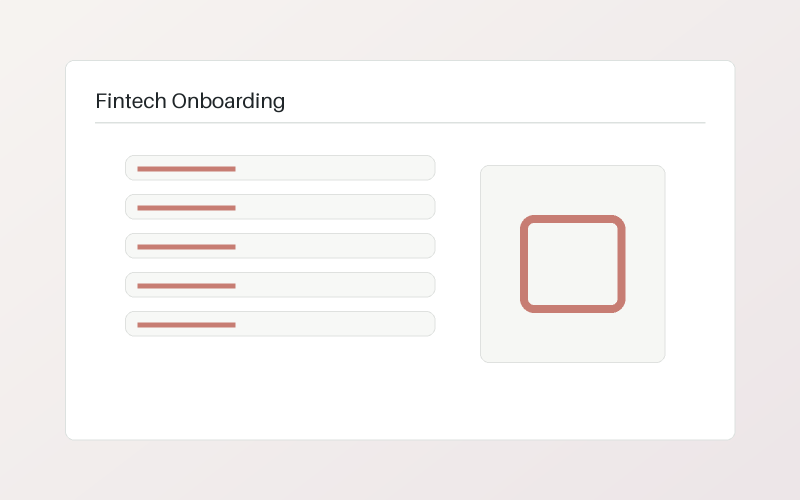 Fintech onboarding preview